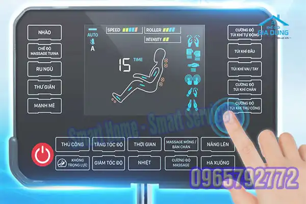 Ghế massage không hạ xuống được