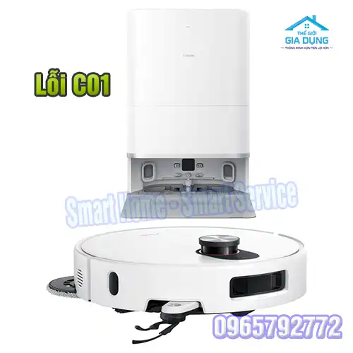 Robot hút bụi xiaomi báo lỗi C01